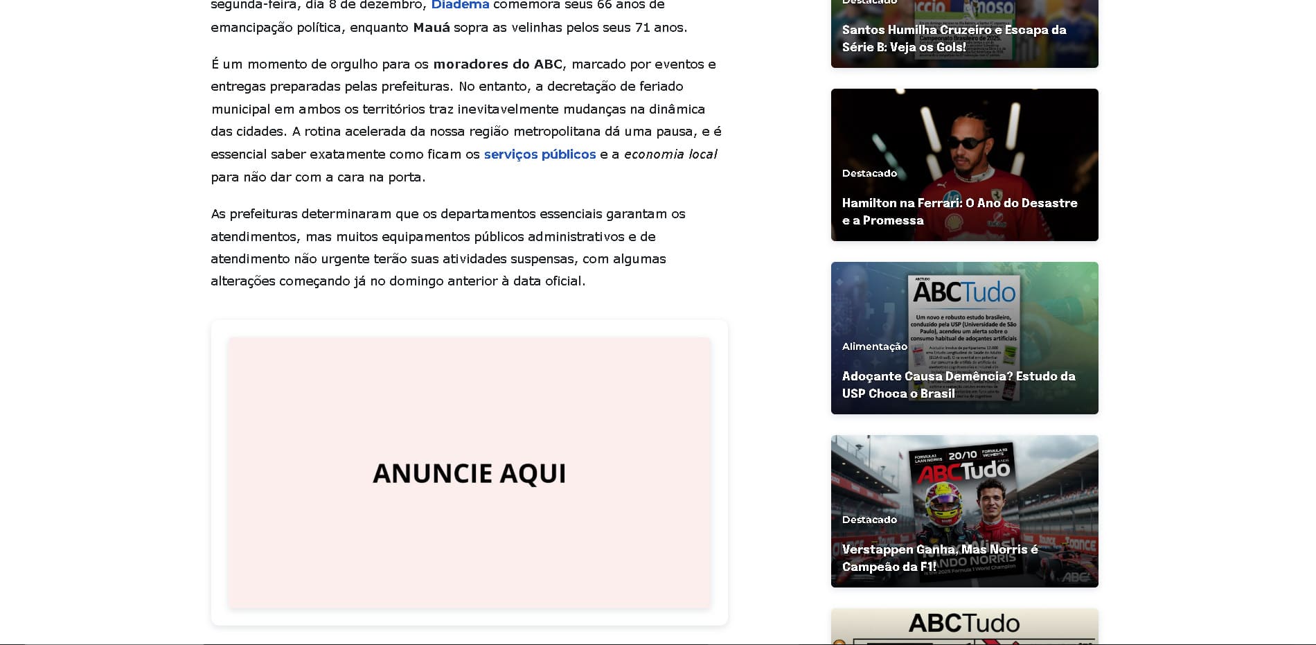 Banner no Meio do Post