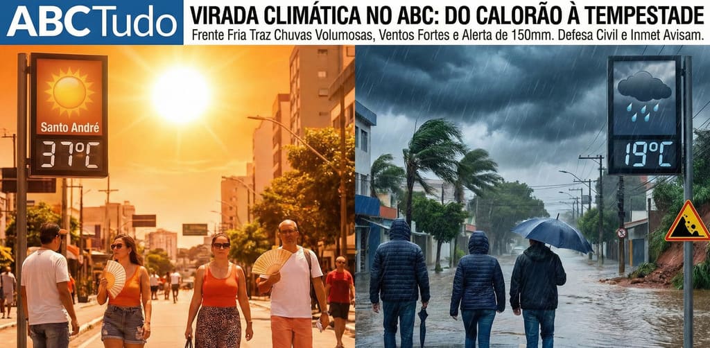 Adeus 37°C: Frente Fria Traz Chuva e Frio ao ABC!