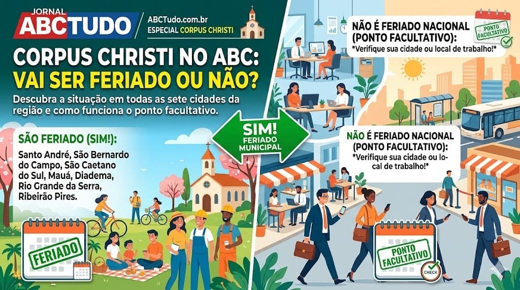 Corpus Christi no ABC: Vai ser feriado ou não?