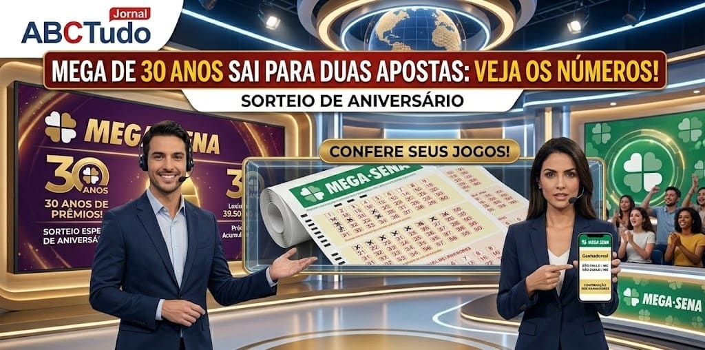 Mega de 30 anos sai para duas apostas: Veja os números!