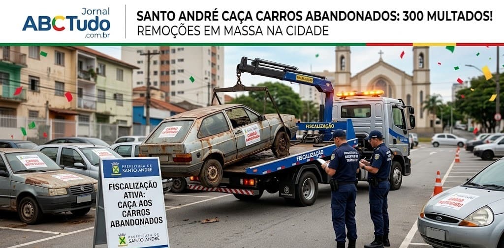Santo André caça carros abandonados: 300 multados!