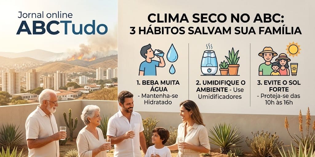 Clima seco no ABC: 3 hábitos salvam sua família!