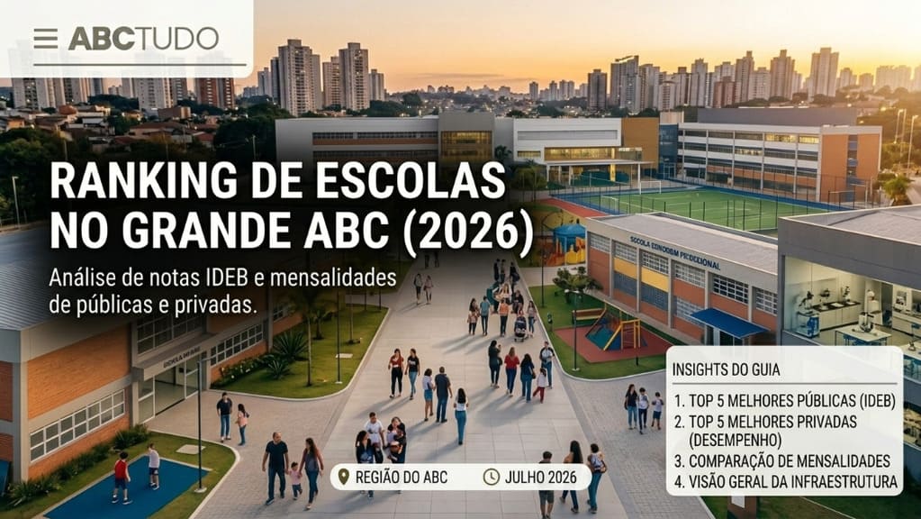 Escolas Públicas e Particulares do ABC: Ranking 2026, Notas IDEB e Mensalidades