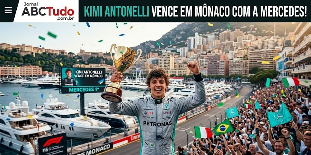 Kimi Antonelli vence em Mônaco com a Mercedes!
