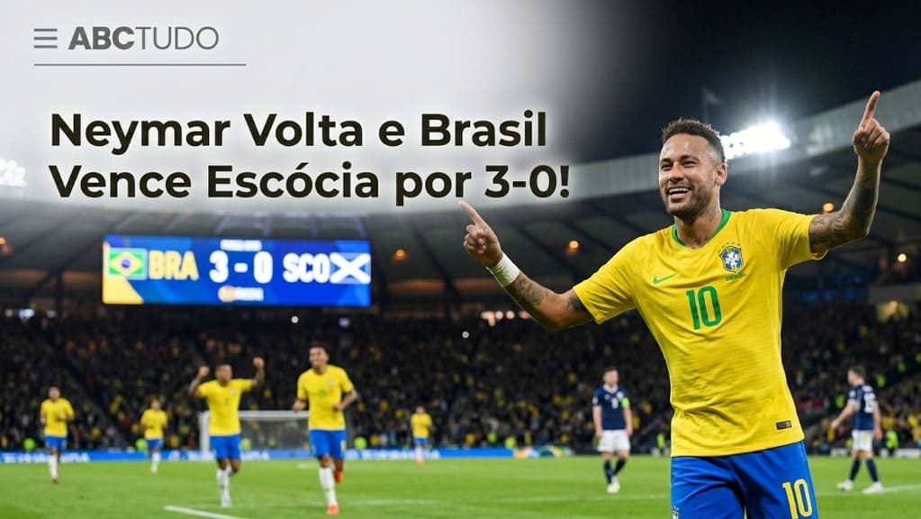 Neymar volta e Brasil amassa Escócia por 3 a 0!
