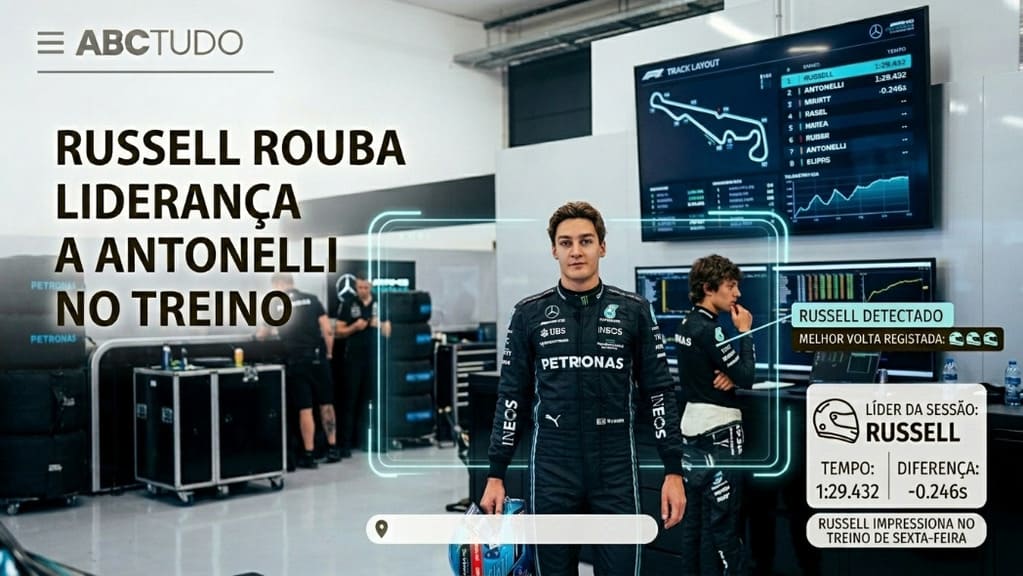 Russell rouba a ponta de Antonelli no treino da F1!