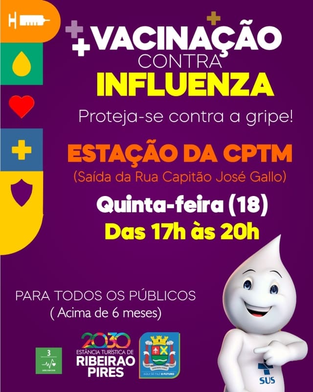 Vacina contra a gripe na CPTM hoje em Ribeirão!