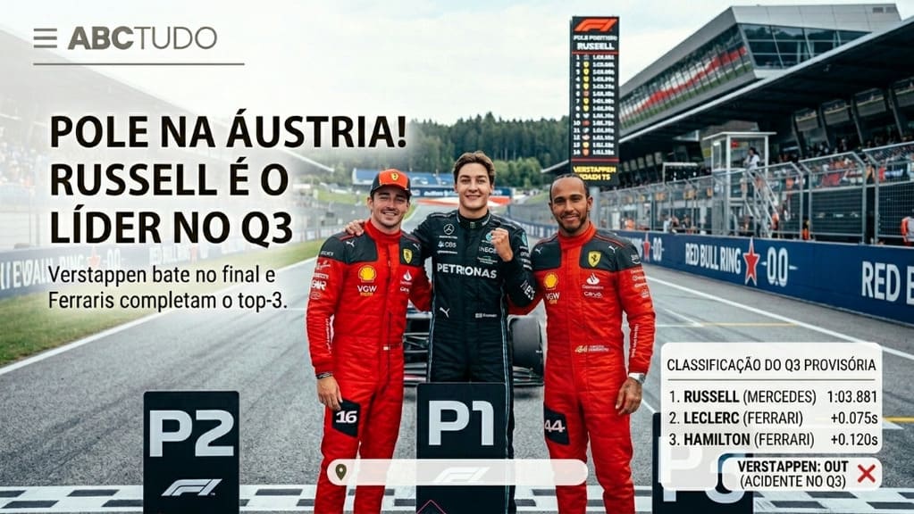Verstappen bate e Russell faz a pole na Áustria!