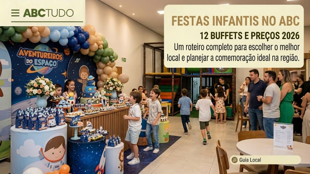 Festa infantil no ABC: 12 buffets e preços 2026