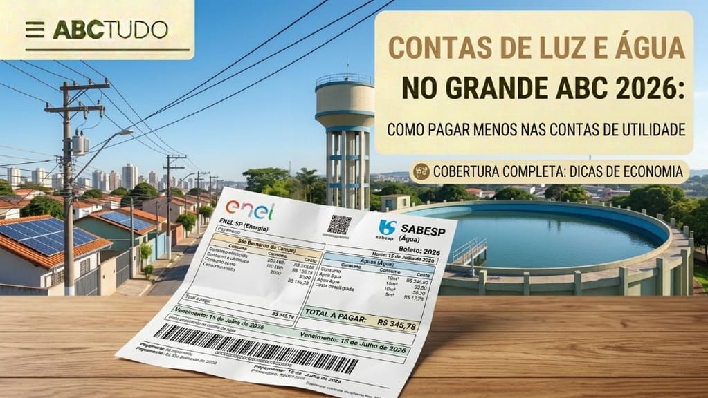 Luz e água no Grande ABC: Como Pagar Menos em 2026