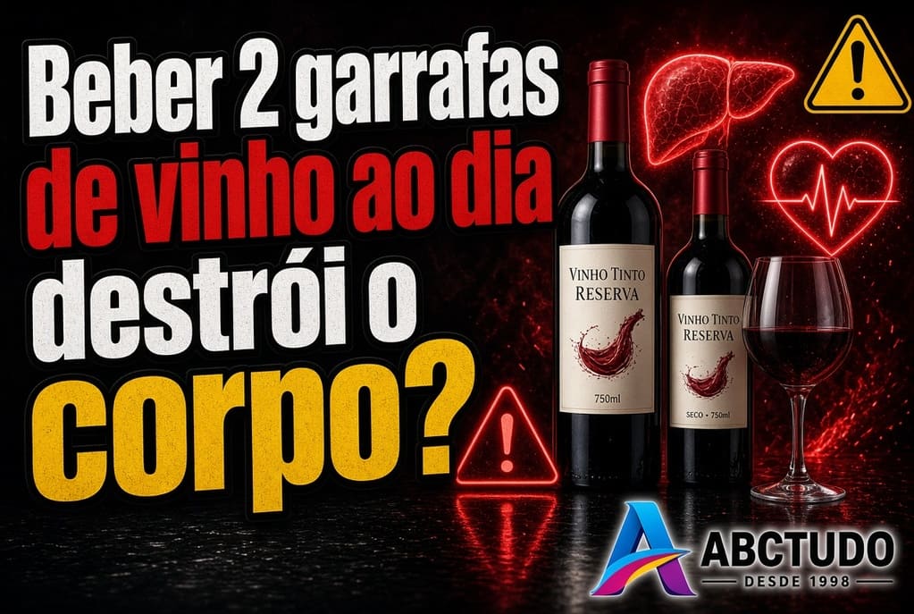 Beber 2 garrafas de vinho ao dia destrói o corpo?
