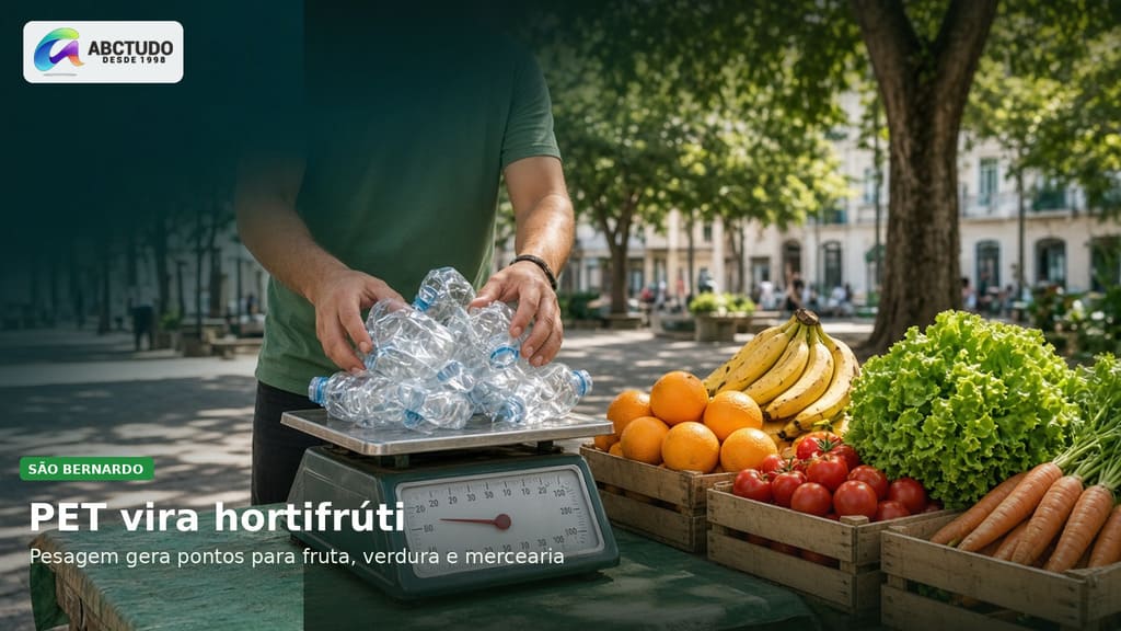 Garrafa Pet - SBC troca PET por fruta e mercearia