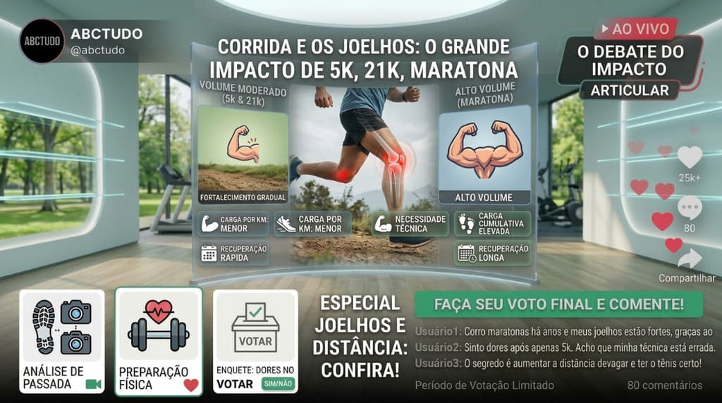 Correr 5k, 21k ou maratona destrói o joelho? Veja!
